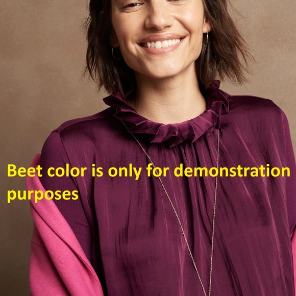 Banana Republic Mixed Media Ruffle Mock-Neck Top - Picture 4 of 11